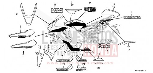 MARKE/STREIFEN (2) CBR1000RAH de 2017